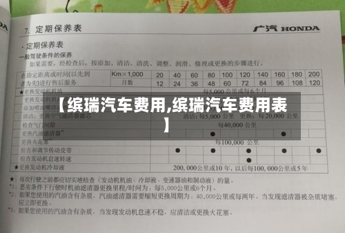 【缤瑞汽车费用,缤瑞汽车费用表】