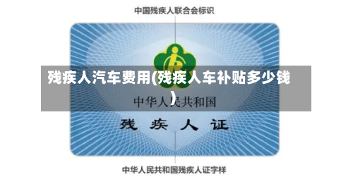 残疾人汽车费用(残疾人车补贴多少钱)-第3张图片