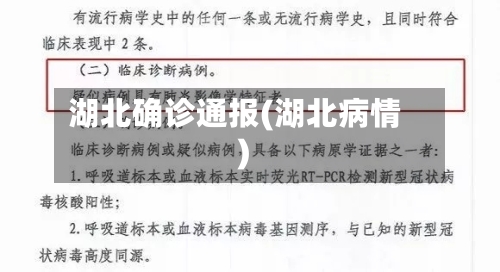 湖北确诊通报(湖北病情)