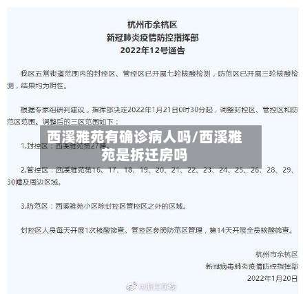 西溪雅苑有确诊病人吗/西溪雅苑是拆迁房吗-第3张图片