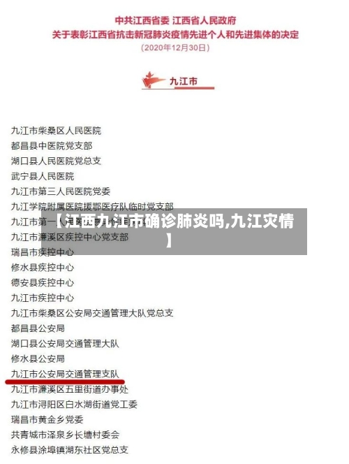 【江西九江市确诊肺炎吗,九江灾情】-第2张图片