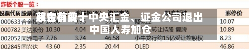 茅台前前十股东有变：中央汇金、证金公司退出 中国人寿加仓-第2张图片